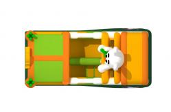China Tarpaulin Inflatable Water Slides Rabbit Themed Kids Water Jumping Castle With Slide supplier