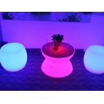 Commercial Polyethylene Roto Molded Furniture LED Bar Tables And Chairs for sale