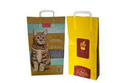 China Open Mouth 6L 10L Kraft Paper Packaging Bags Empty Custom Printed supplier
