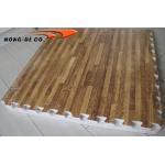 Non toxic 3/8 Dark Oak Wood Grain Interlocking Floor Mats