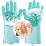 Magic Silicone Dish Washing Scrubber 2 In 1 Reusable Rubber Gloves Heat Resistant Kitchen Tool For Household Pet Brush for sale