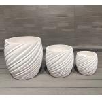 Outdoor Fiber Clay Planter Light-weight Life Time Keep 5-6 Years Drainage Holes Included for sale