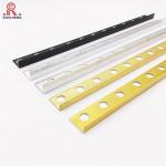 Brushed Ceramic Tile Metal Edge Trim , 8.5mm Aluminum Trim Tile  L Shape for sale