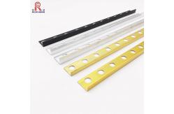 China Brushed Ceramic Tile Metal Edge Trim , 8.5mm Aluminum Trim Tile  L Shape supplier