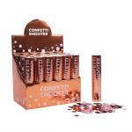 Rose Gold Shining Metallic Foil Circle Party Popper Confetti Shooter Cannon