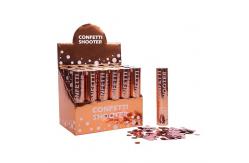 China Rose Gold Shining Metallic Foil Circle Party Popper Confetti Shooter Cannon supplier