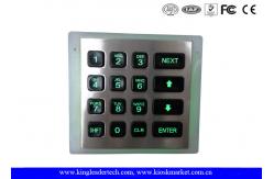 China IP 65 Access Control Keypad With Green Backlight , 16 Key Keypad supplier