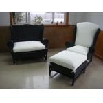 European Style Hand-Woven Outdoor Rattan Sofa Chair For Balcony for sale