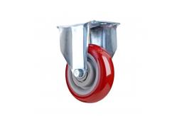 China 5 Inch Medium Duty Fixed Caster Fixed PU Caster Wheel for Cart supplier