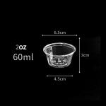 Compostable Disposable Plastic Sauce Cup PLA Cup For 2oz 4oz Portion Cup for sale