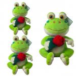 Non - Toxic Stuffed Frog Toy Embroidery Logo Customized Color Soft Feeling for sale