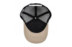 China Sponge Mesh 5 Panel Trucker Hats Curved Visor Comfortable Breathable supplier