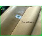 FDA One Side PE Coated Food Grade Paper Roll / 120g 90g 50g Kraft Paper For Food Package for sale
