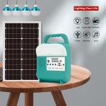 Off Grid Solar Energy Power Lighting Kit System Rechargeable Mini DC Portable