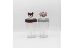China Custom OEM Plastic Tritan Straw Water Bottle For Kids Children Drinking supplier
