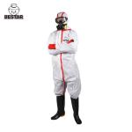 Cat III Type 5/6 SMS Disposable Protective Coverall Jumpsuits For Asbestos Removal for sale