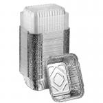 1 LB 450ml Oblong Aluminum Takeout Containers Food Box With Lid