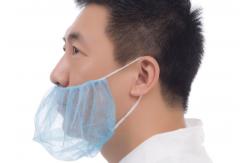 China Disposable Double Elastic Nonwoven Polypropylene Beard Cover 10g/M2 supplier