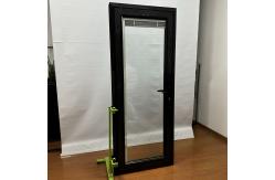 China Aluminium Hinged Doors  Customized Hinge Door Manual Shutter Double Temper Glass supplier