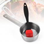 Stainless Steel BBQ Sauce Pot saucepan Silicone Basting Brush Set