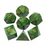 Green Marble Natural Resin RPG Dice Multi - Noodle Dnd Dice Set for sale