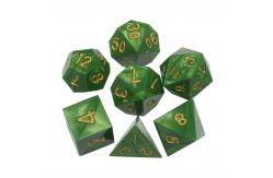 China Green Marble Natural Resin RPG Dice Multi - Noodle Dnd Dice Set supplier
