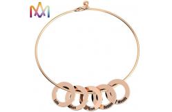 China 10.5g Womens Engraved Bracelets With Round Pendants supplier