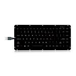Silicon Industrial Keyboard Compact With Backlight Panel Mount Version