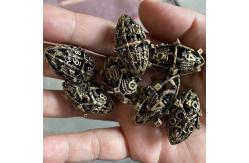 China Creative Rugby Theme Metal Hollow RPG Dice Set Dragon And Dungeon DND supplier