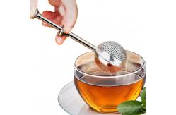 China Stainless Steel Tea Ball Infusers Long Handle For Leaf Tea Spices supplier