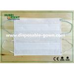 White TET PE odorless Disposable Face Mask , PU Band Ear Loop