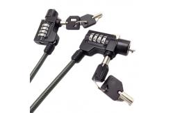 China 4 Digital Adjustable Security Cable Lock Combination Notebook Anti theft Lock supplier
