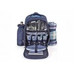 ISO9001 Polyester Camping Storage Bag , Waterproof Picnic Basket Set Backpack for sale