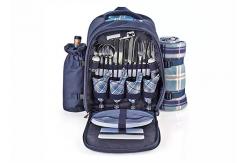 China ISO9001 Polyester Camping Storage Bag , Waterproof Picnic Basket Set Backpack supplier