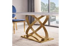 China 180x90x75cm Luxury White Dining Table Smooth Touch Rectangle Marble Table supplier
