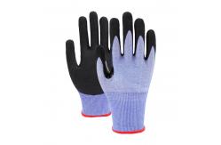 China 18 Gauge ANSI A2 Cut Resistant Gloves , Sandy Nitrile Work Gloves supplier