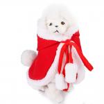 Cotton Pet Christmas Costumes Red / White Color 30CM Height 80 - 120G for sale