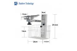 China Medical Wall Mounting Bracket For Patient Monitor With Metal Basket supplier