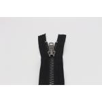 Black Separating Zipper For Jeans / Pants  , 22 Inch Chunky Open Ended Zips