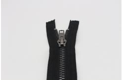 China Black Separating Zipper For Jeans / Pants  , 22 Inch Chunky Open Ended Zips supplier