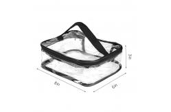 China Waterproof Transparent PVC Train Case Organizer Makeup Pouch with Top Handle supplier