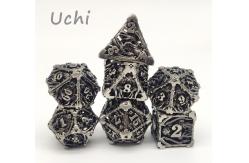 China Portable Sturdy Polyhedral 7 Die Set , Wear Resistant Metal Dice RPG supplier