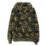 Cool Style Womens Pullover Hoodie / Blank Camo Sherpa Hoodie Any Size Available for sale