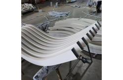 China 6000mm Metal Building Facades Custom Wave Tube Baffle Cladding Wall Curtain supplier