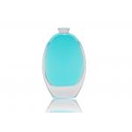 Drop Shaped Empty Perfume Bottles 100ml With Silver Aluminum Perfume Pump Collar And Cap for sale