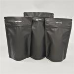 Custom Black Stand Up Childproof Zip Bags Plastic Pouches Packaging Smell Proof Weed Edible Hemp Flower Bags for sale