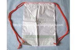 China Personalized Plastic Gift Packaging White Drawstring Backpack Custom supplier