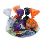 Halloween LDPE Favor Candy Poly Packaging Bag With Ribbon for sale