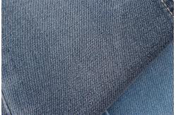 China 9.2oz Cotton Polyester Spandex Denim Fabric Recycled Yarn Dark Blue Sanforizing supplier