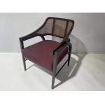 Cane chair with upholstery fabric